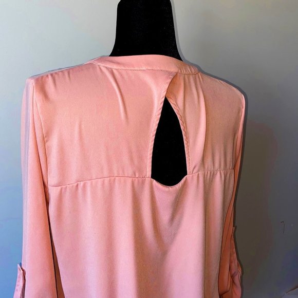 Lily Morgan Dusty Rose Long Sleeve Blouse Sz Medium - Picture 7 of 7